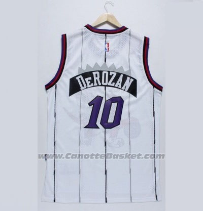 Maglia Toronto Raptors DeMar DeRozan #10 Retro Bianco